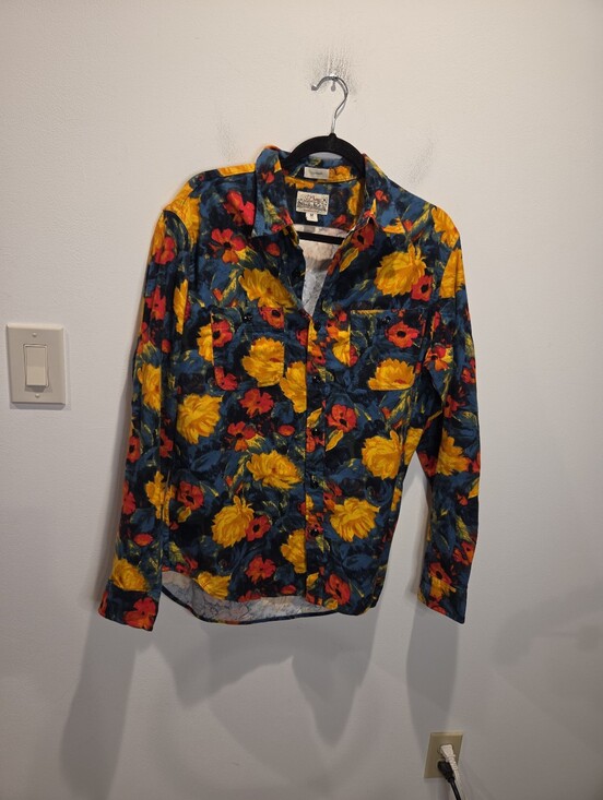 J. Crew Other - J Crew Mens Size M Colorful Mid Weight Flannel In Floral Print